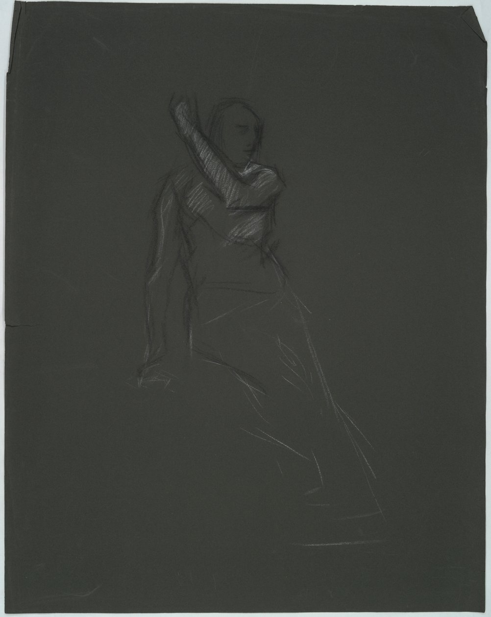 Muligt figurstudie for af Edwin Austin Abbey
