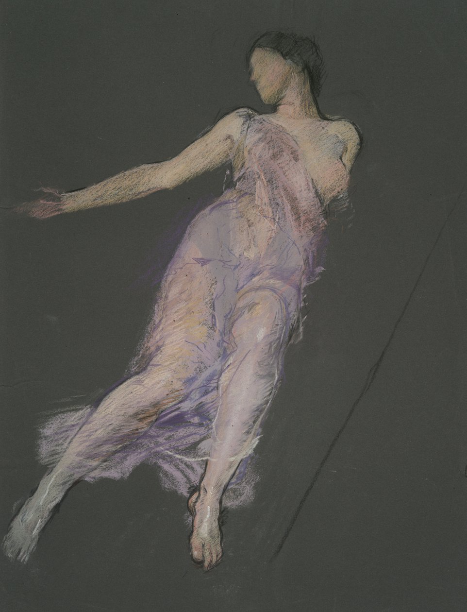 Muligvis en undersøgelse for figur af 17:00 for af Edwin Austin Abbey