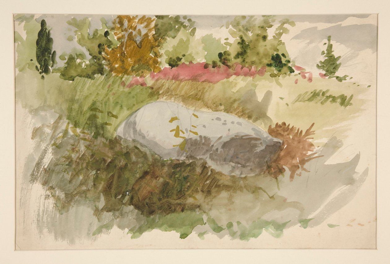 Klipper og buske af Edwin Austin Abbey
