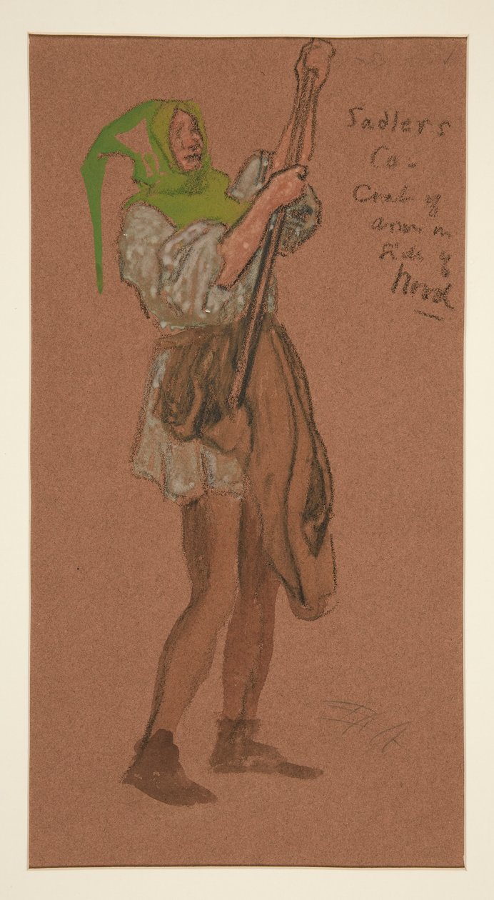 Sadlers Costume, kostumeskitse til Henry Irving af Edwin Austin Abbey