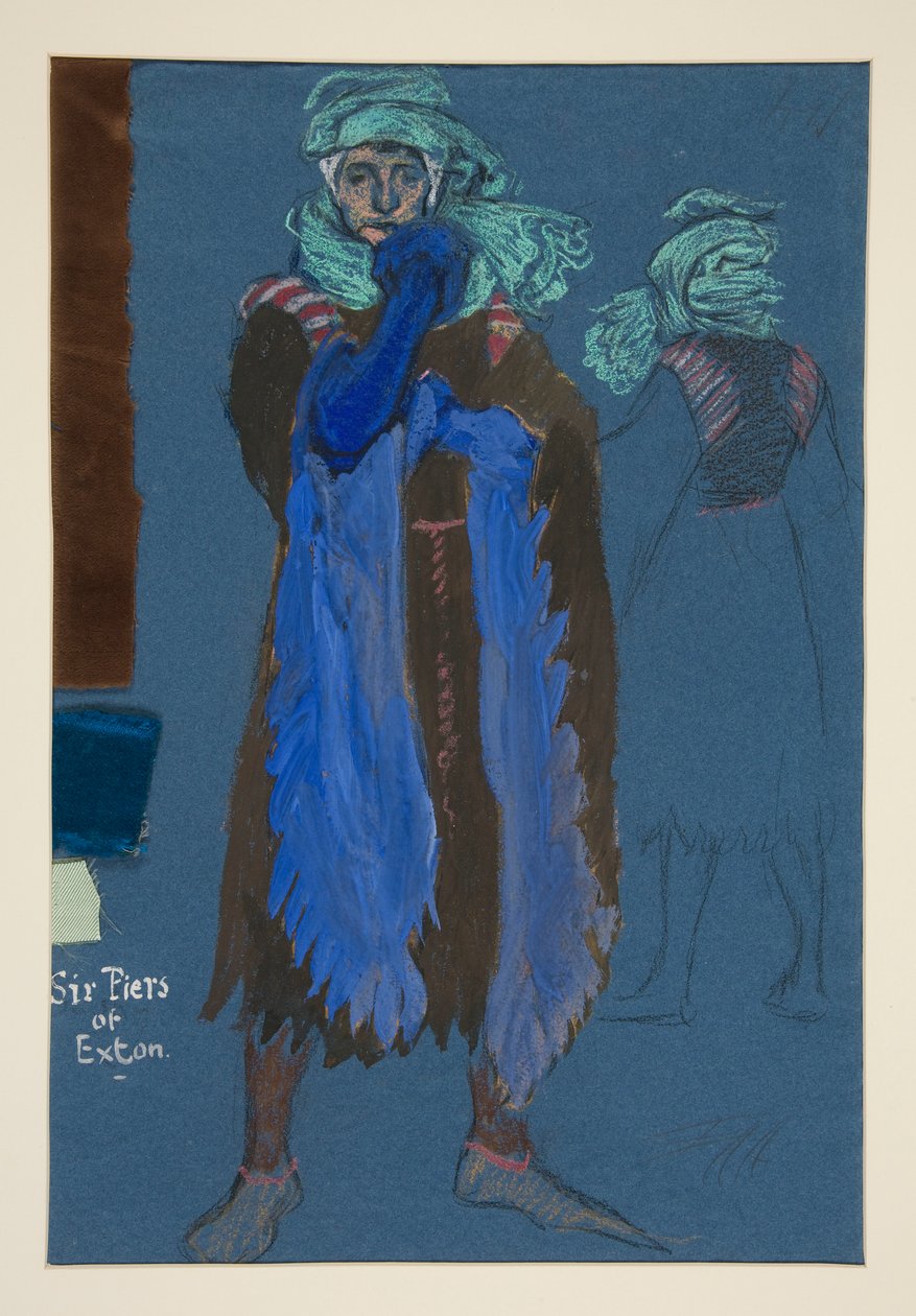 Six Piers of Exton, kostumeskitse til Henry Irving af Edwin Austin Abbey