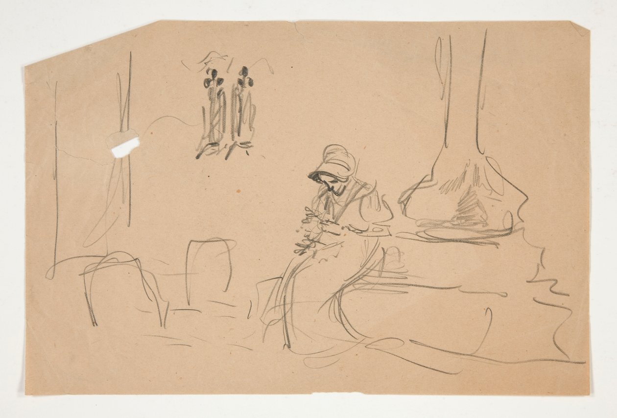Skitse til af Edwin Austin Abbey