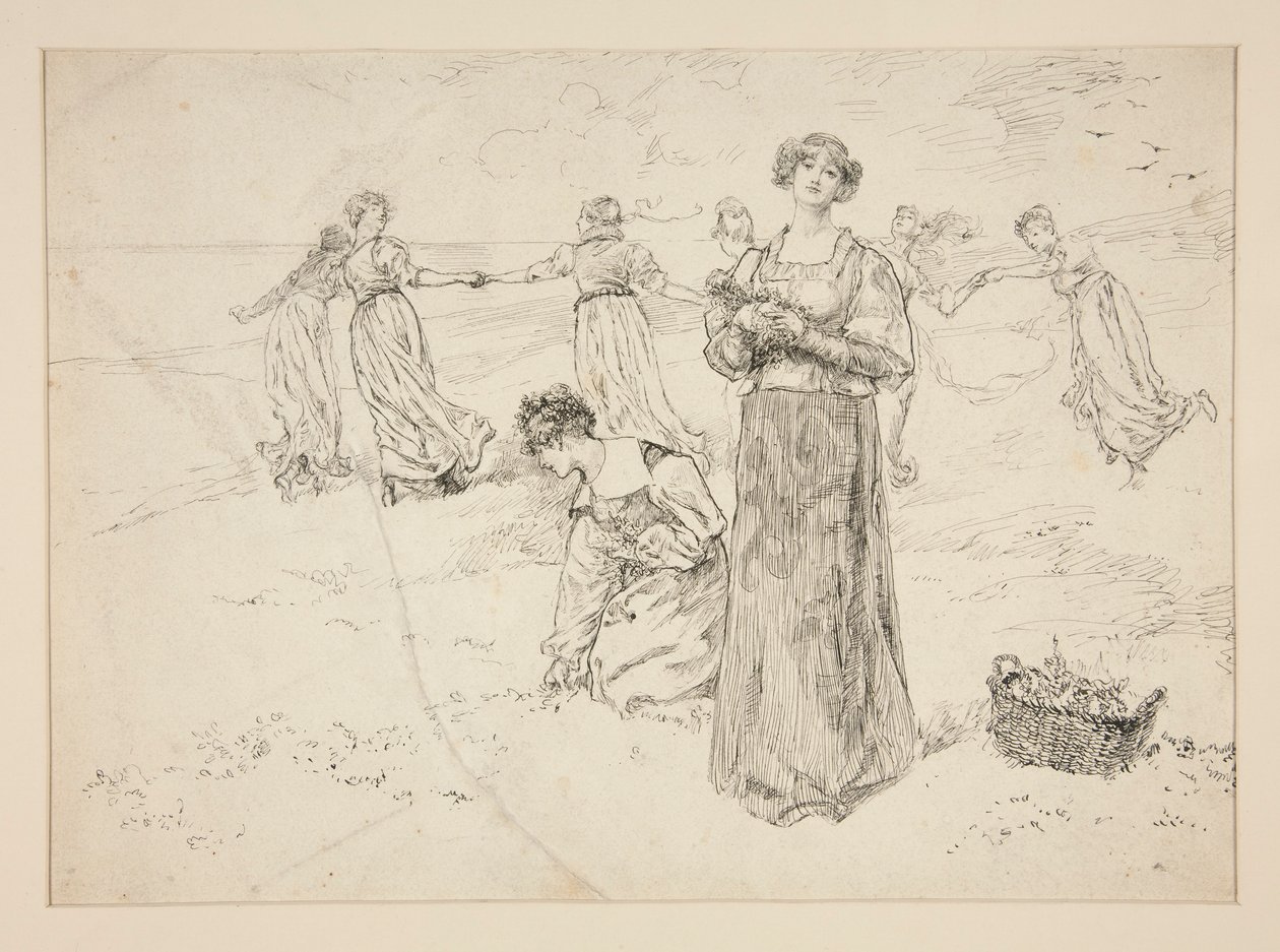 Skitse til af Edwin Austin Abbey