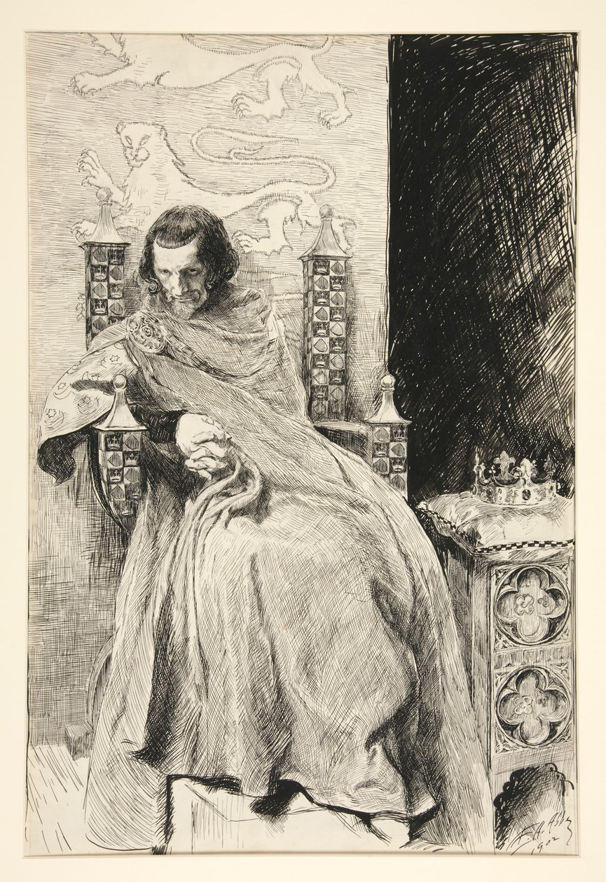 Skitse til King John, fra King John af Edwin Austin Abbey