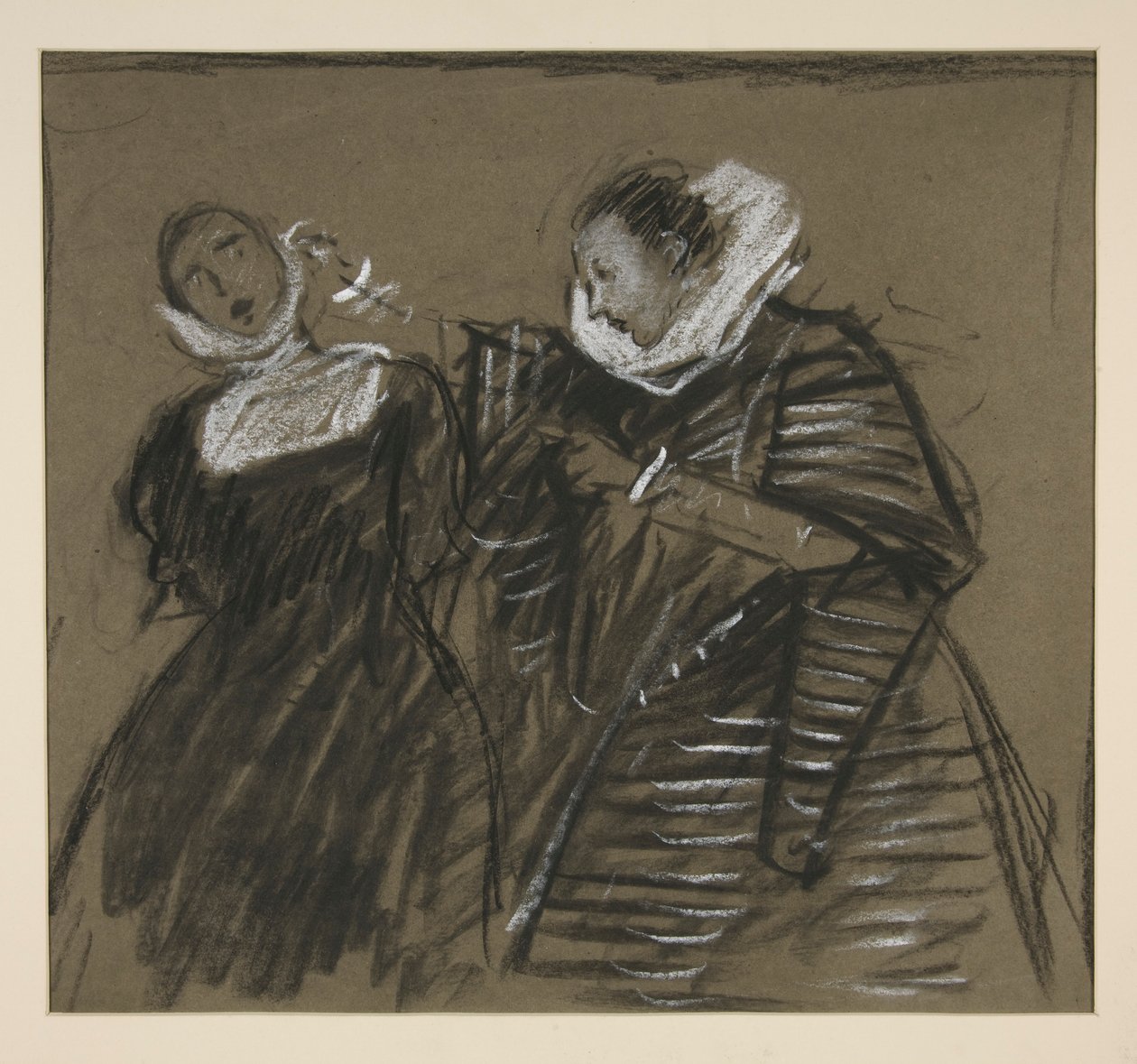 Skitse til Taming of the Shrew (?) af Edwin Austin Abbey