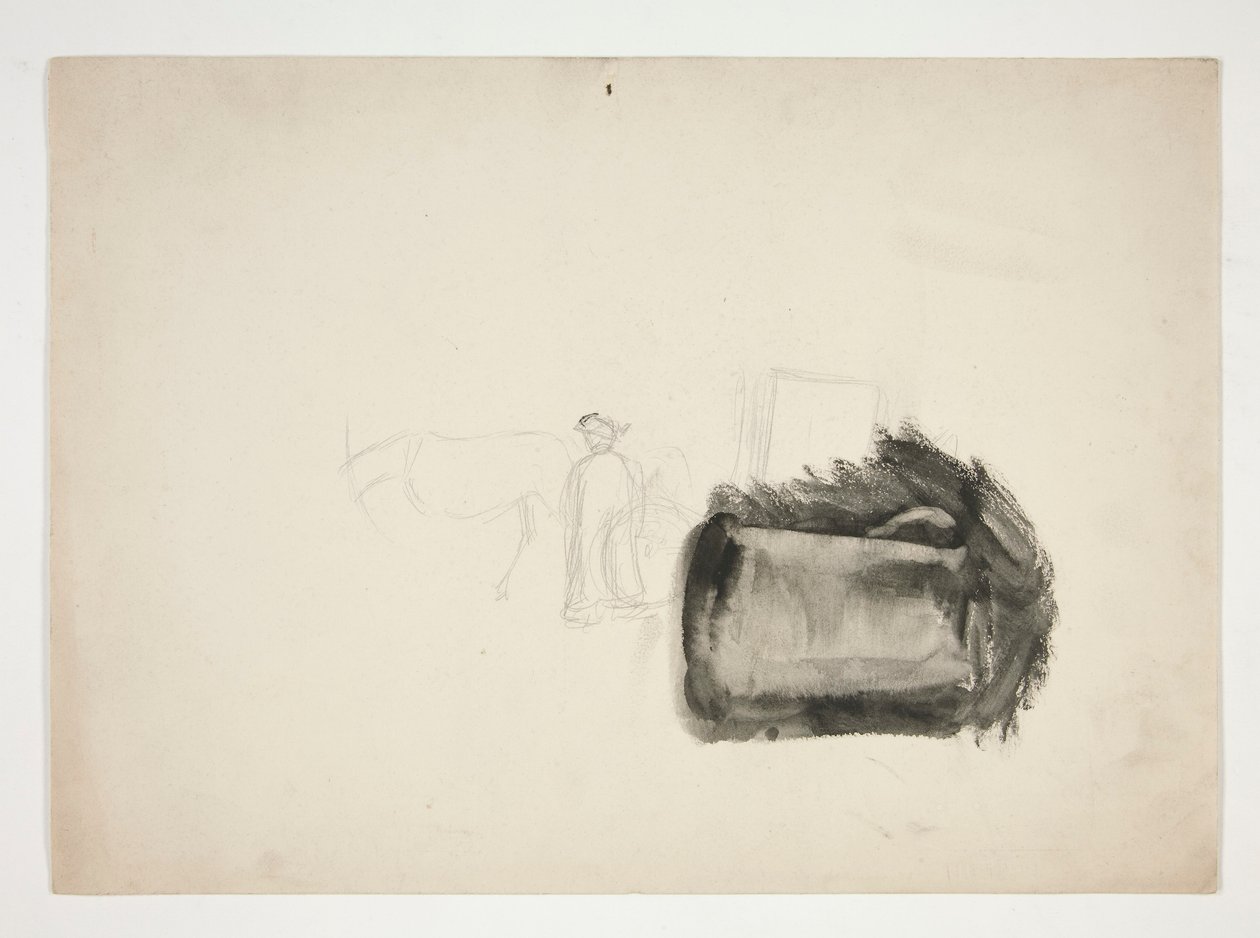 Skitse af en tankard af Edwin Austin Abbey