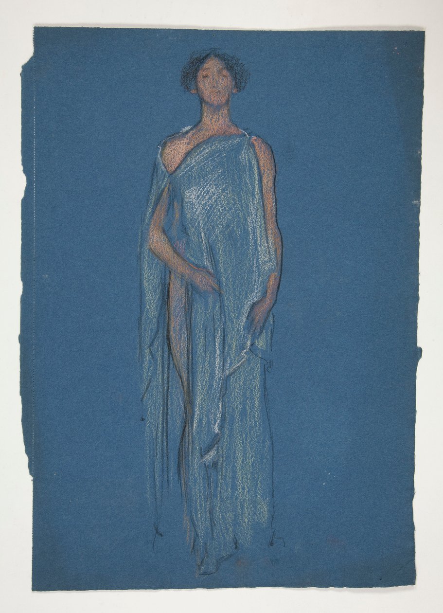Skitse af en kvinde - kostumestudie til et teaterstykke? af Edwin Austin Abbey