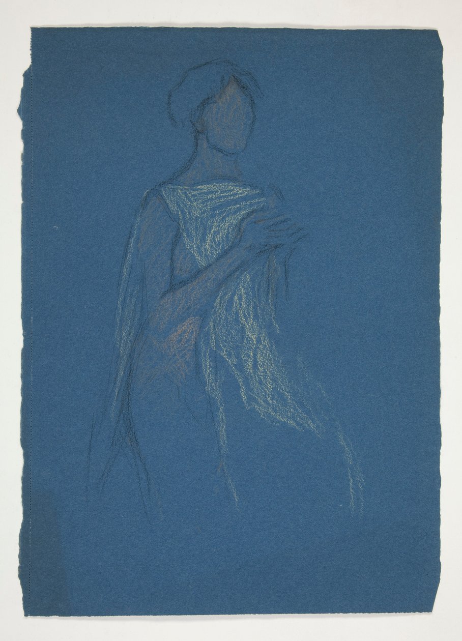 Skitse af en kvinde - kostumestudie til et teaterstykke? af Edwin Austin Abbey