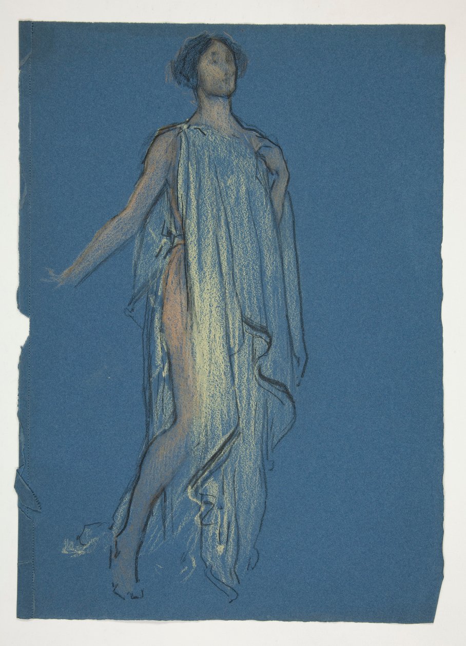 Skitse af en kvinde - kostumestudie til et teaterstykke? af Edwin Austin Abbey