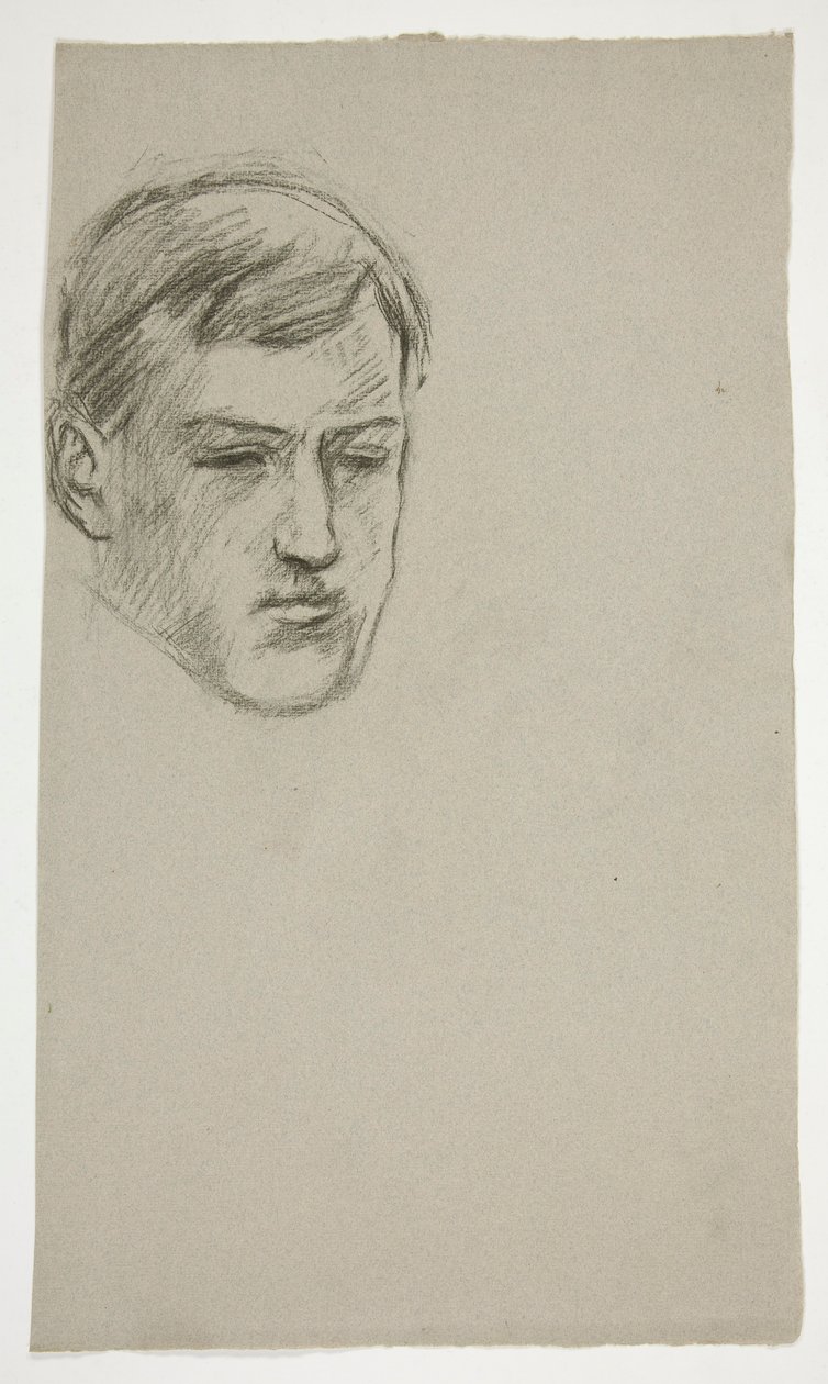 Skitse af en ung mand (uidentificeret sitter) af Edwin Austin Abbey