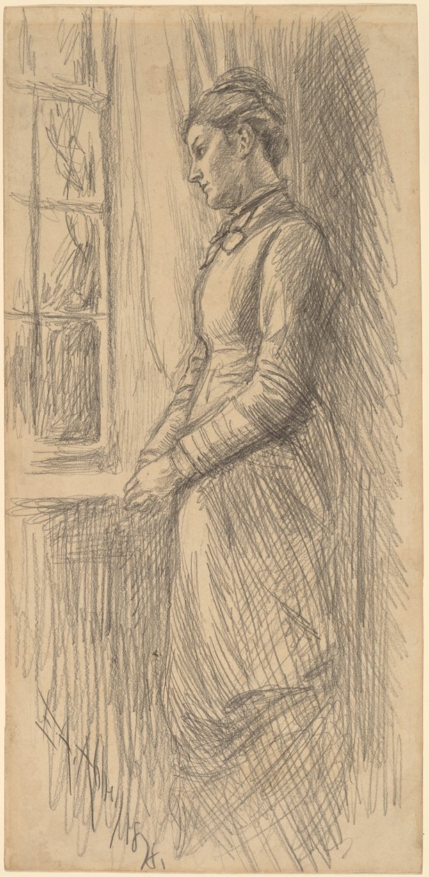 Solitude: Miss Vesta Rollinstall af Edwin Austin Abbey