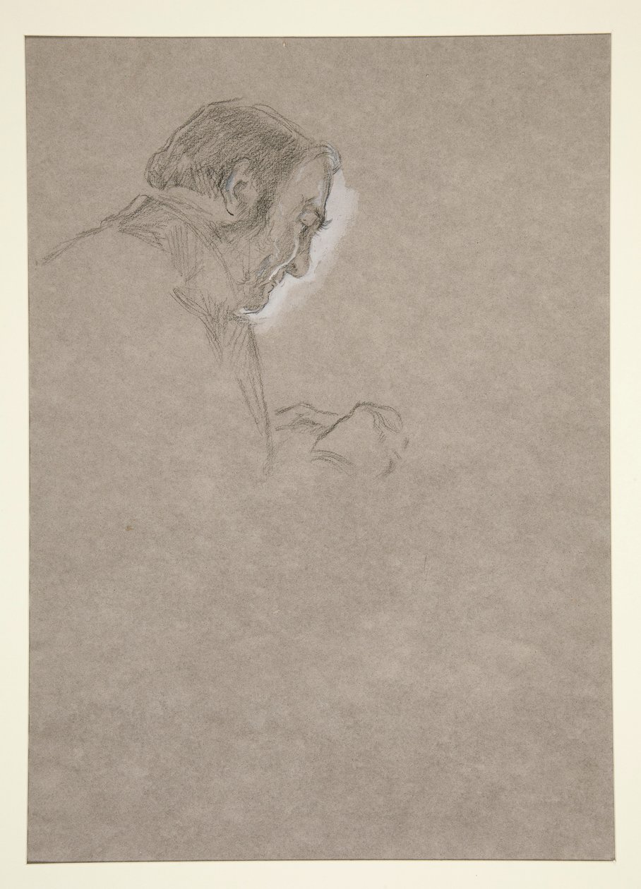Undersøgelse. Ærkebiskopens tempel kroner kongen af Edwin Austin Abbey
