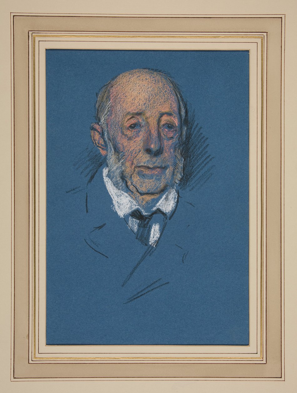 Undersøgelse. Ældre mand til kroning af Edwin Austin Abbey