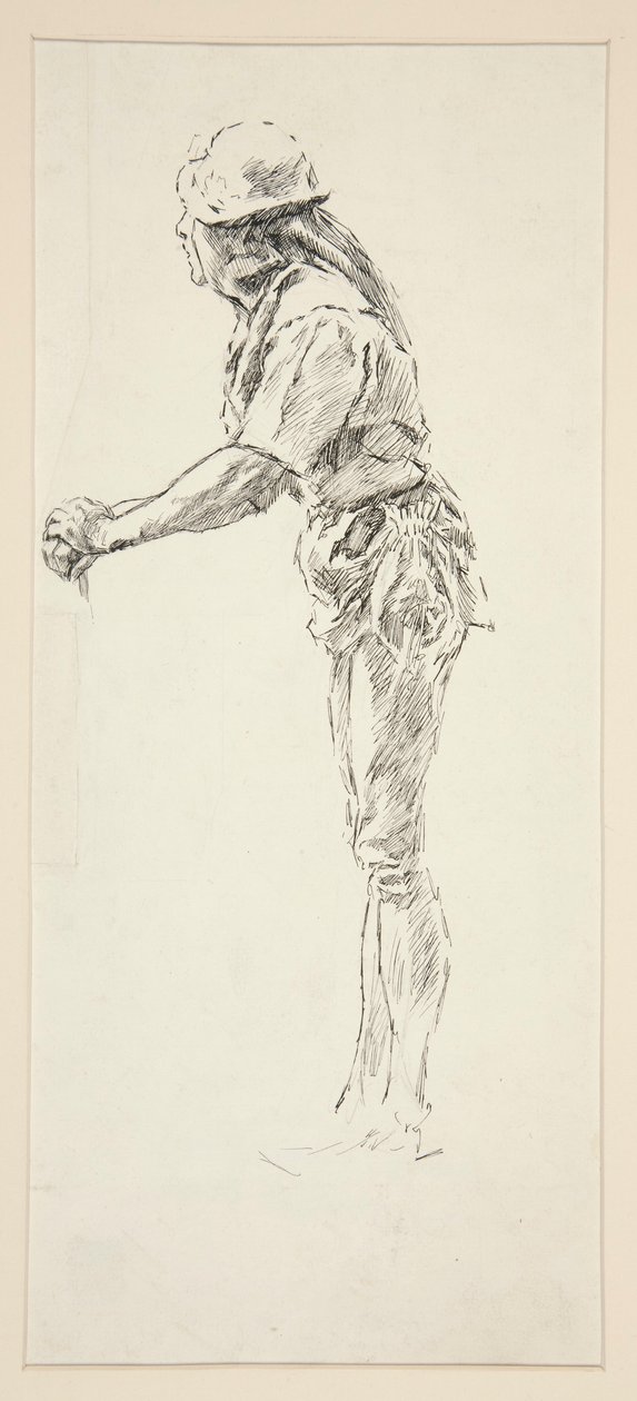 Studie for Dull, from Love af Edwin Austin Abbey