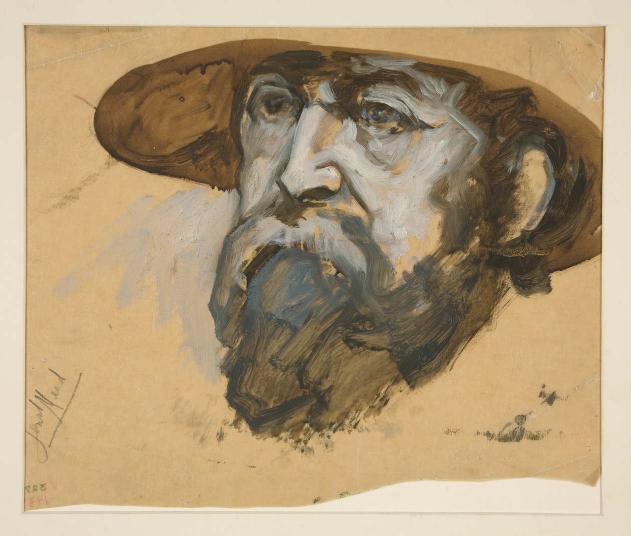 Undersøgelse for General Meade: skitse til vægmaleri til statshovedbygningen i Harrisburg, Pennsylvania, 1902-1911 (fuldført af John Singer Sargent) af Edwin Austin Abbey