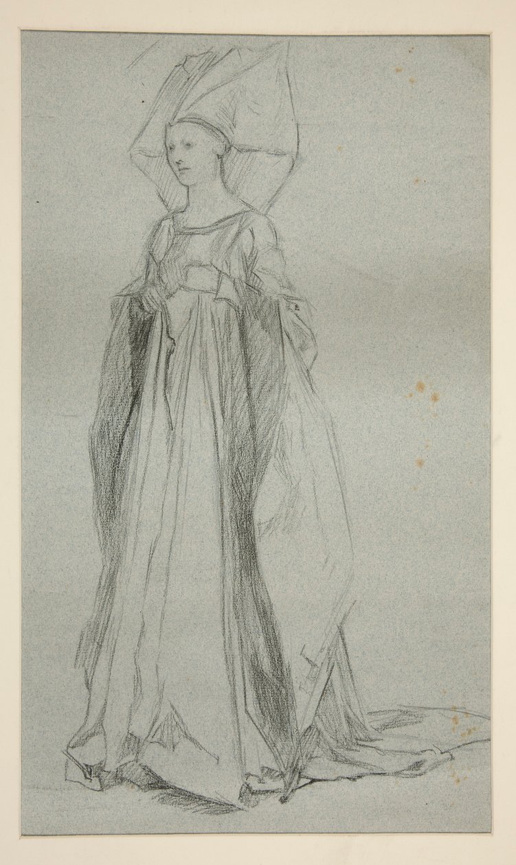 Studie for Lady Anne, for kong Richard III (?) af Edwin Austin Abbey
