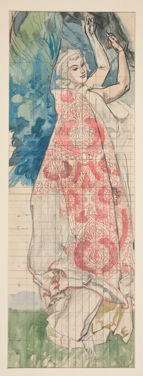 Studie for Louis Comfort Tiffany af Edwin Austin Abbey