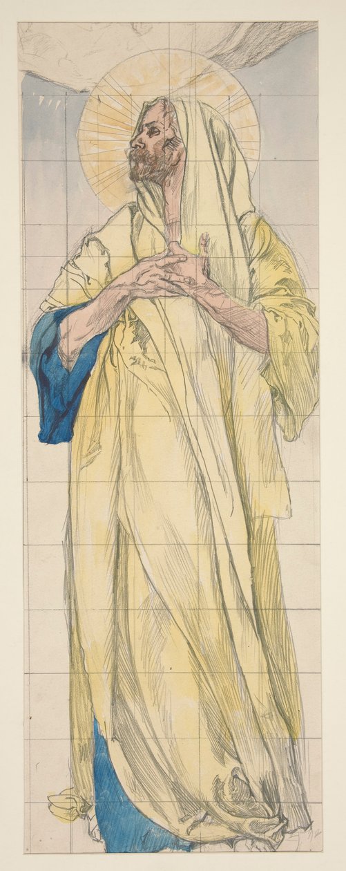Studie for Louis Comfort Tiffany af Edwin Austin Abbey