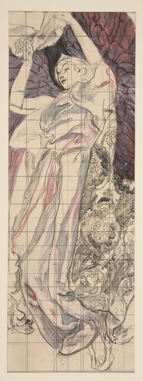 Studie for Louis Comfort Tiffany af Edwin Austin Abbey