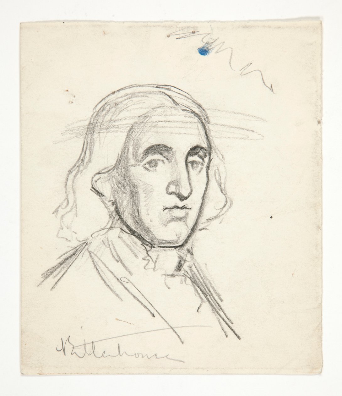 Studie for Rittenhouse: skitse til vægmaleri til statshovedbygningen i Harrisburg, Pennsylvania, 1902-1911 (komplet af John Singer Sargent) af Edwin Austin Abbey