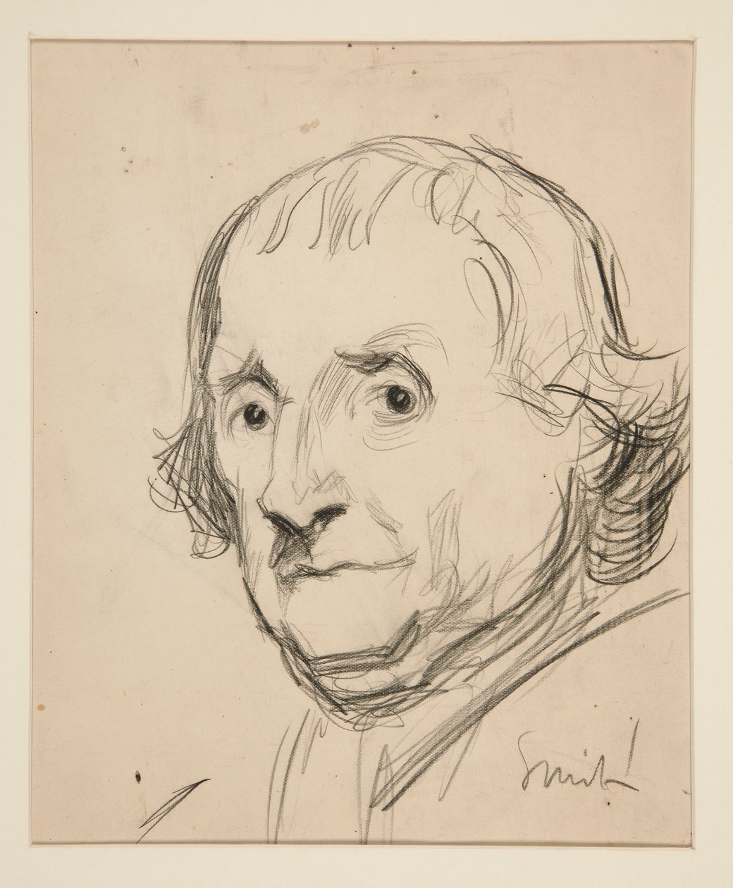 Study for Smith?: skitse til vægmaleri til statshovedbygningen i Harrisburg, Pennsylvania, 1902-1911 (fuldført af John Singer Sargent) af Edwin Austin Abbey