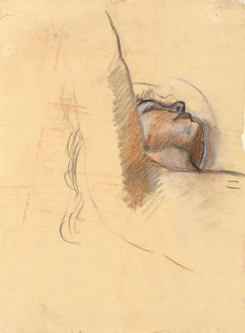 Studie for The Spirit of Light - vægmaleri udsmykning i State Capitol Building i Harrisburg, Pennsylvania, 1902-1911 (fuldført af John Singer Sargent) af Edwin Austin Abbey