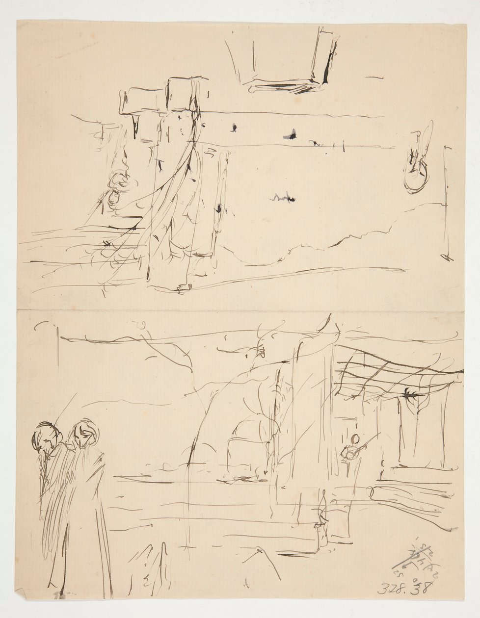 Studie til 12. nat (?) af Edwin Austin Abbey