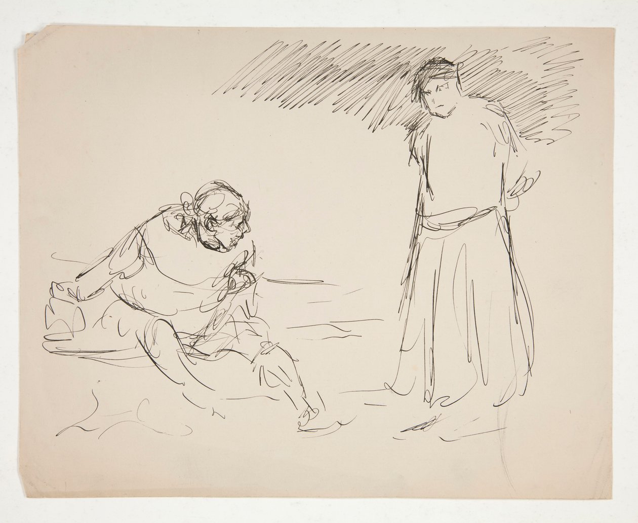 Studie til et uidentificeret Shakespeare-skuespil af Edwin Austin Abbey