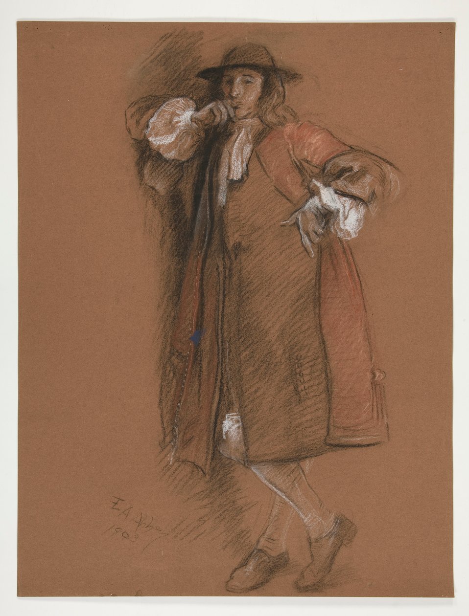 Studie for figur til venstre i af Edwin Austin Abbey