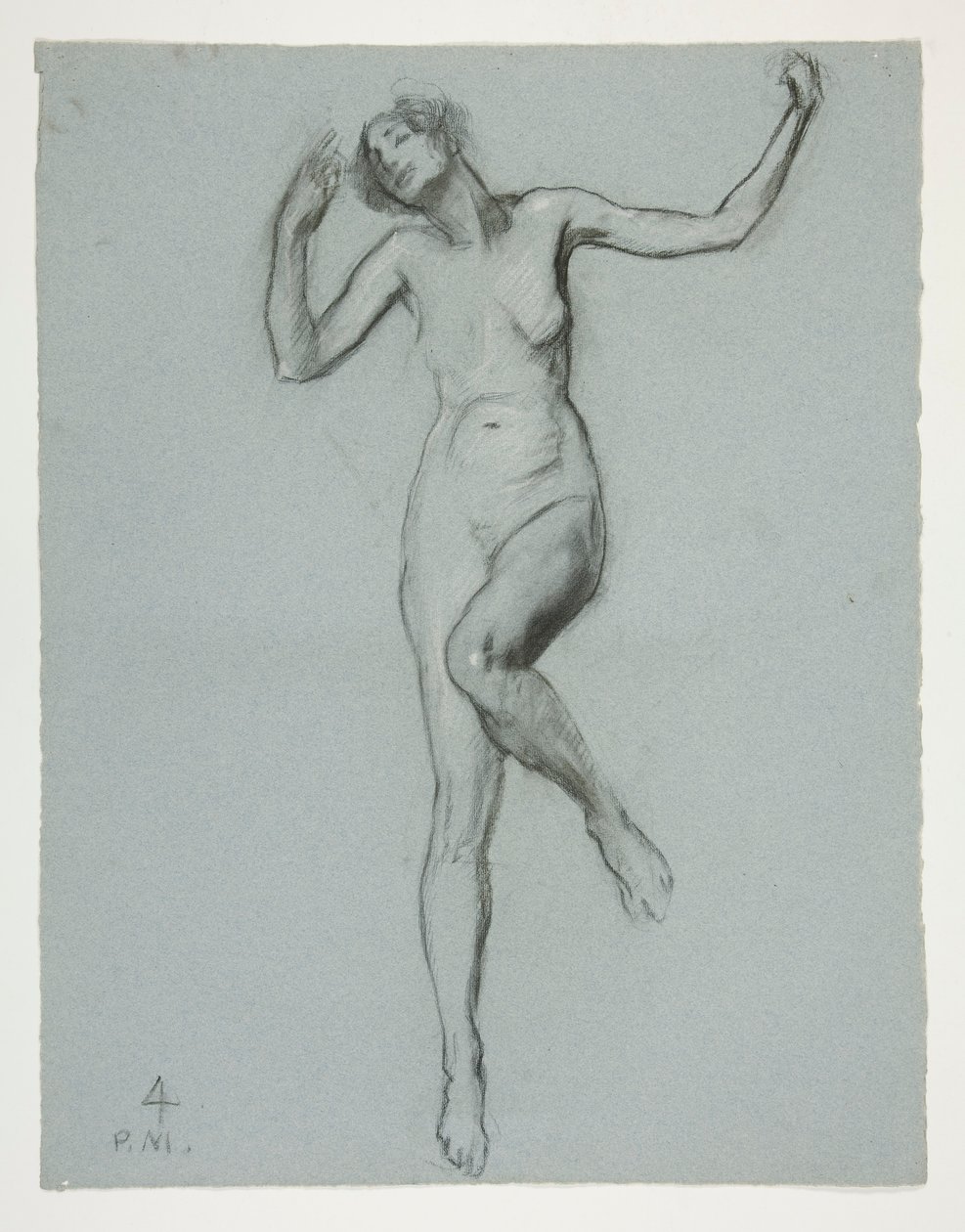 Undersøgelse for figur af 4 pm in af Edwin Austin Abbey