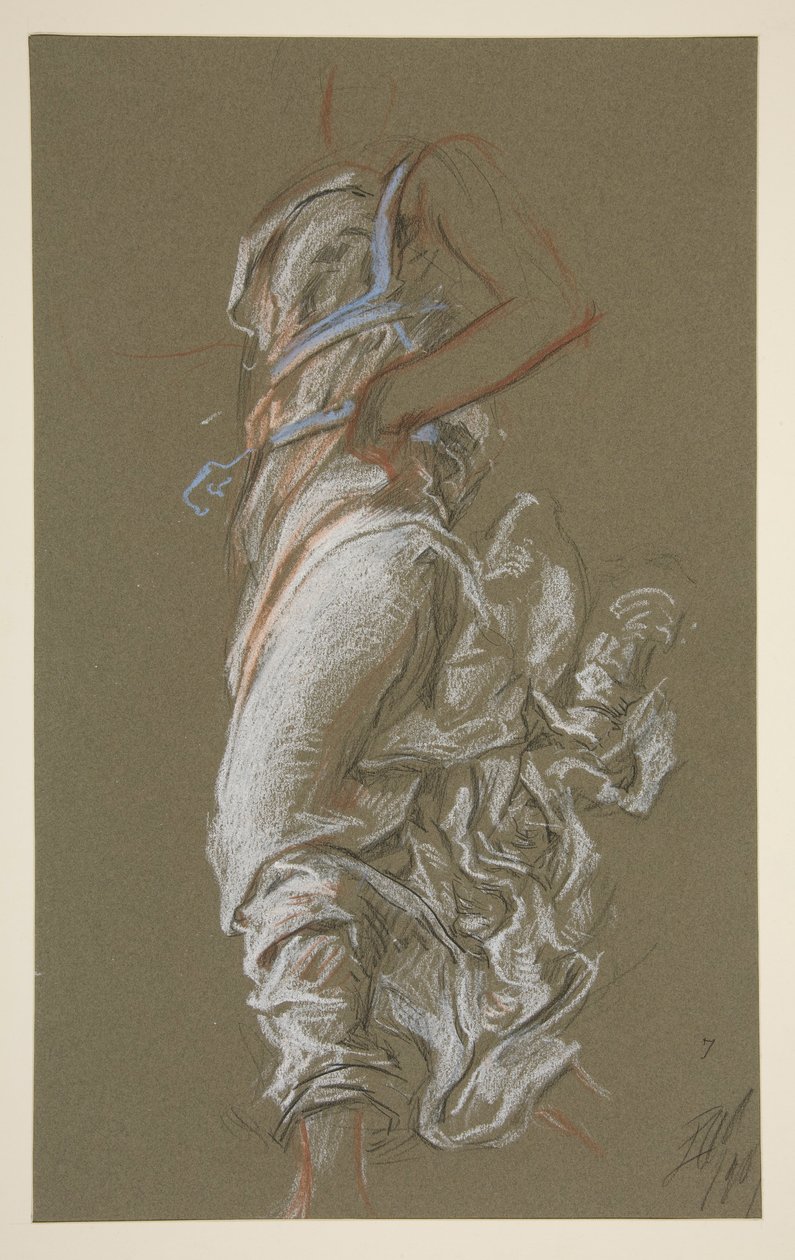 Undersøgelse for figur 7 om morgenen af Edwin Austin Abbey