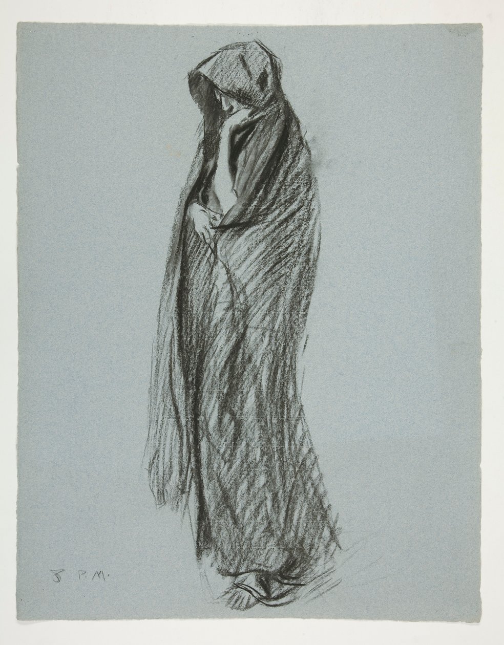 Undersøgelse for figur af 8 pm in af Edwin Austin Abbey