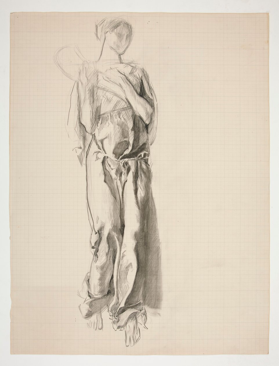 Undersøgelse for figur af overflod i vægmaleriet, Science Revealing the Treasures of the Earth, i State Capitol-bygningen i Harrisburg, Pennsylvania af Edwin Austin Abbey
