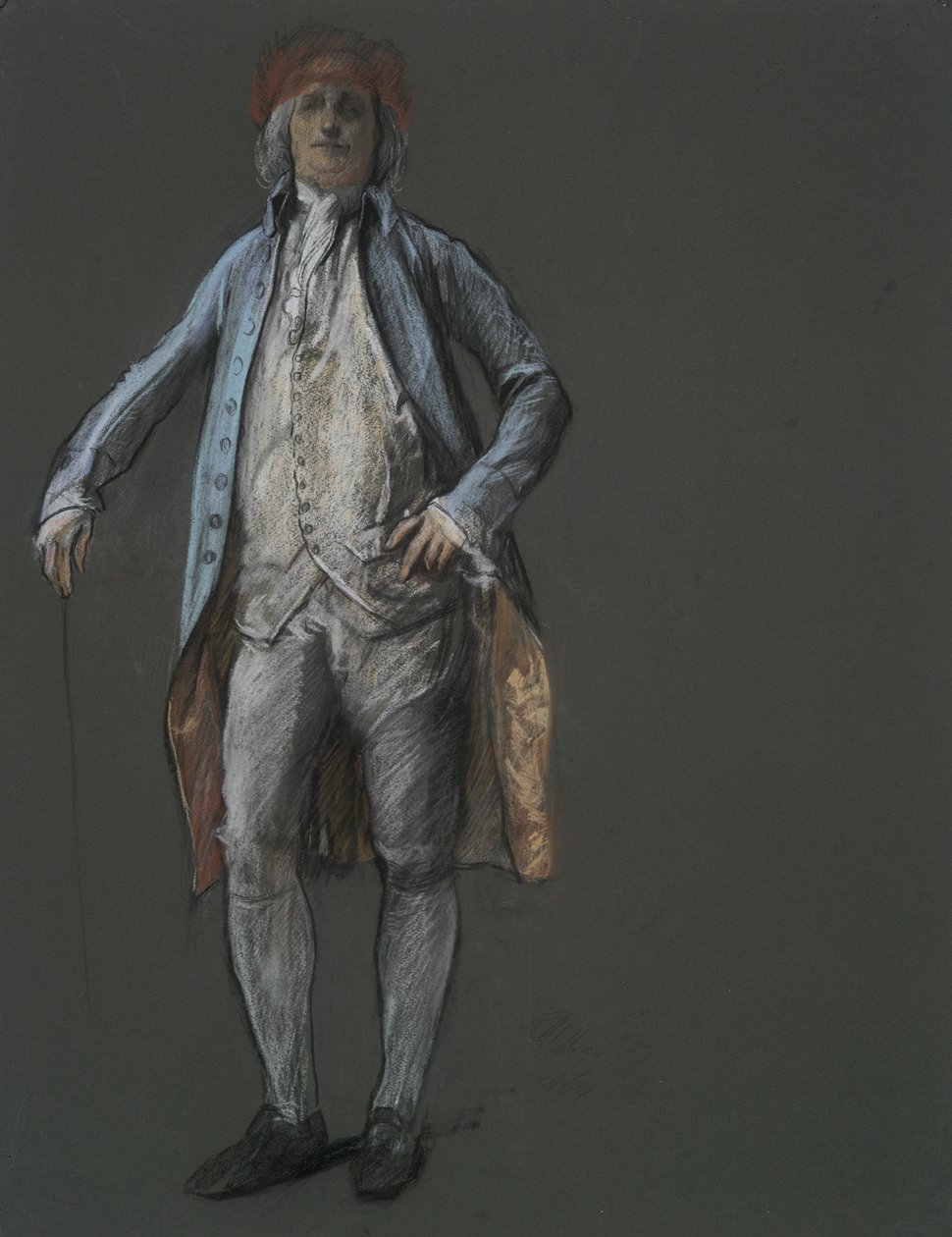 Undersøgelse af Benjamin Franklins figur i af Edwin Austin Abbey