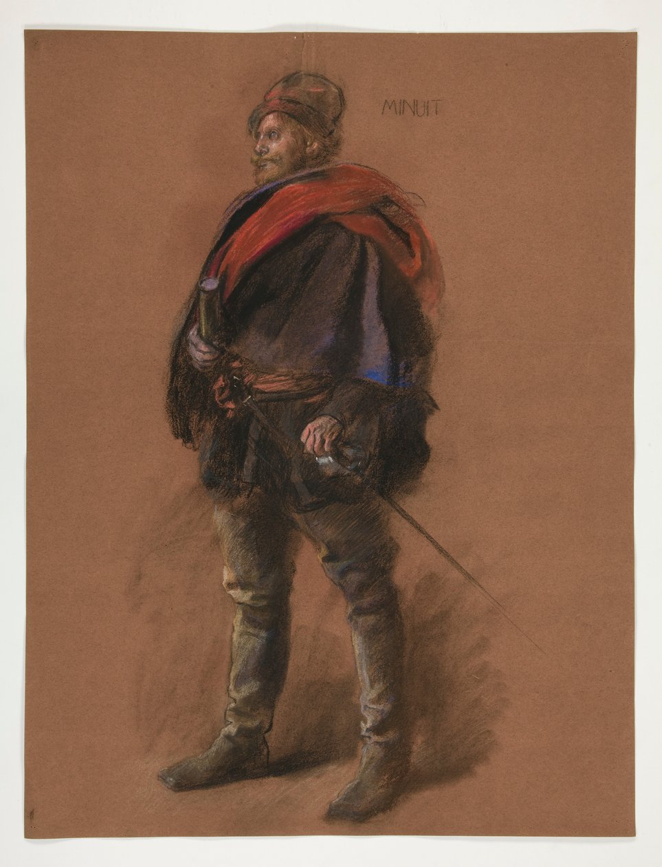 Studie til skikkelse af kaptajn Peter Minuit i af Edwin Austin Abbey