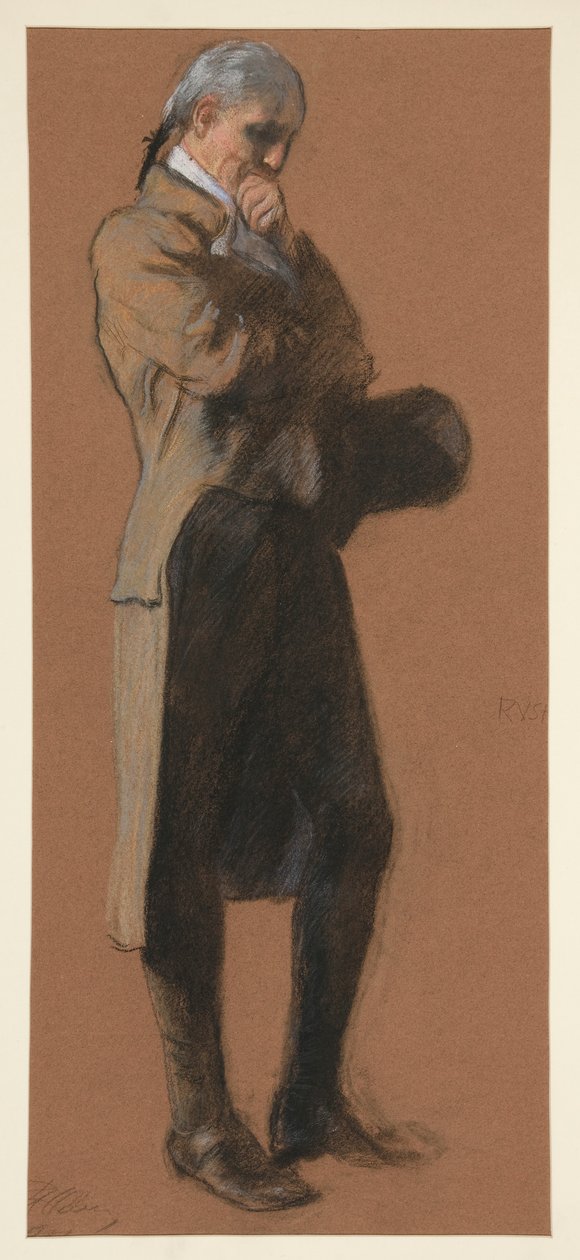 Undersøgelse for figur af Dr. Benjamin Rush, i af Edwin Austin Abbey