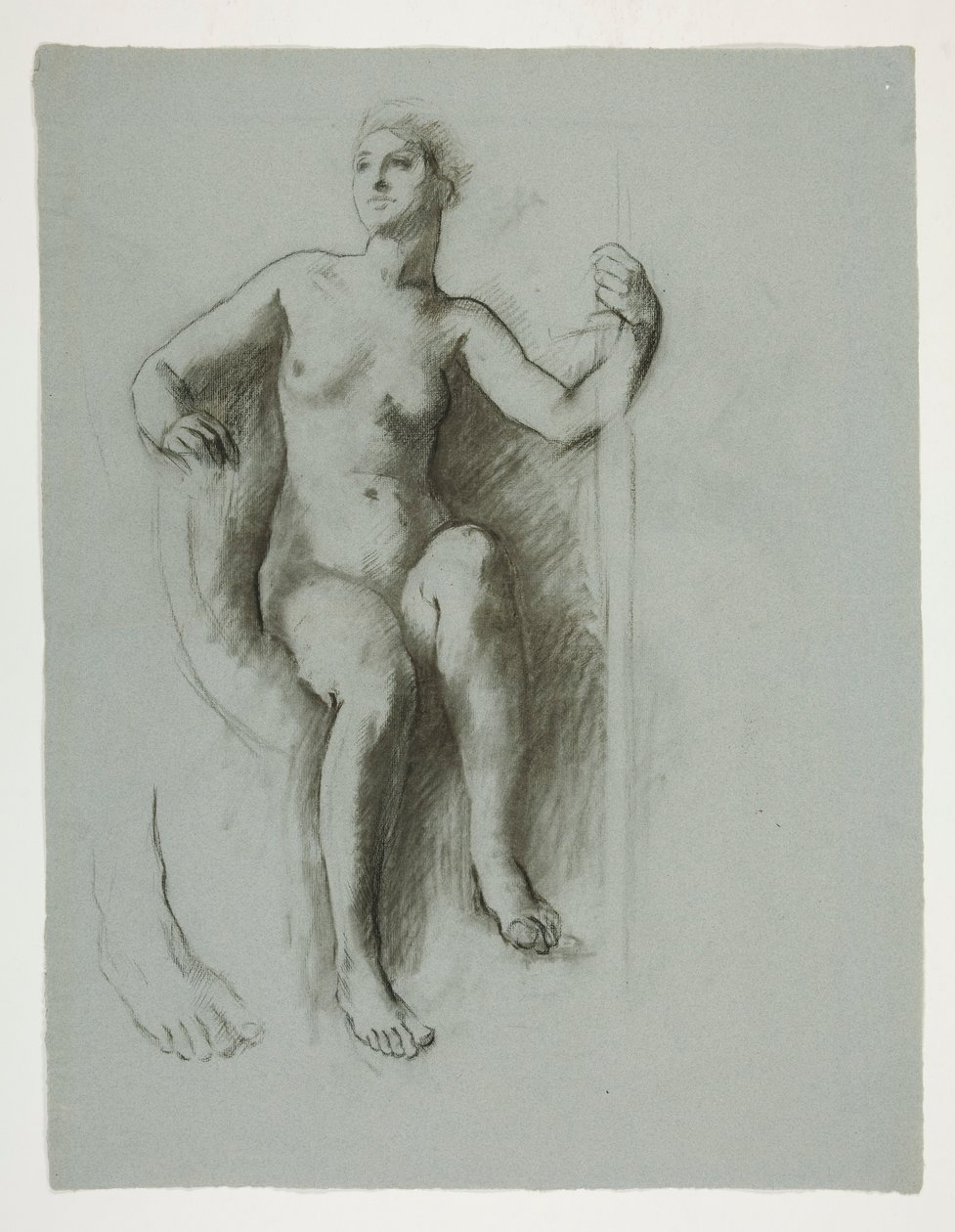 Undersøgelse for figur af Genius of State, i af Edwin Austin Abbey