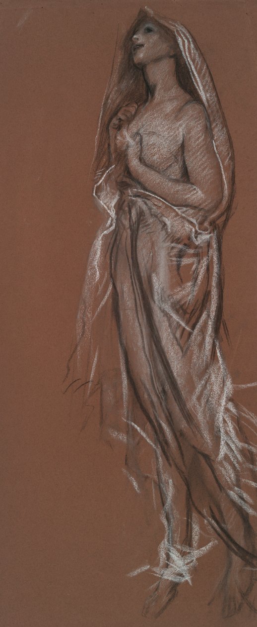 Undersøg for tallet 4 am(?) in af Edwin Austin Abbey