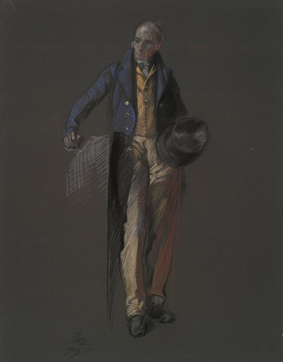 Studie til figuren af Stephan Girard, i af Edwin Austin Abbey