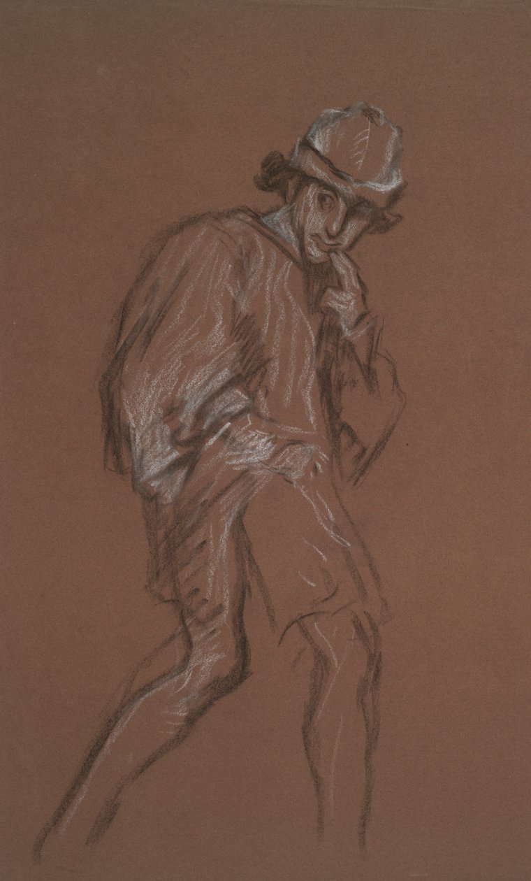 Studie af en mand gående af Edwin Austin Abbey