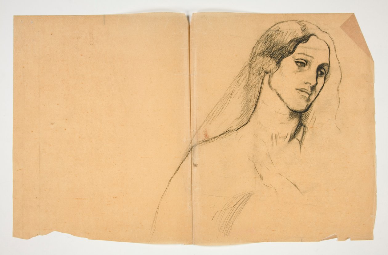 Studie af en kvinde af Edwin Austin Abbey
