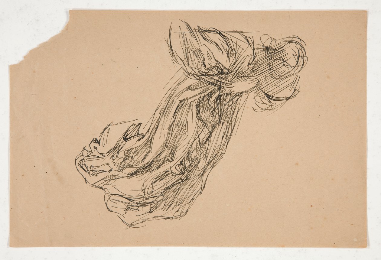 Studie af en engel (til farvet glas? til et loft?) af Edwin Austin Abbey