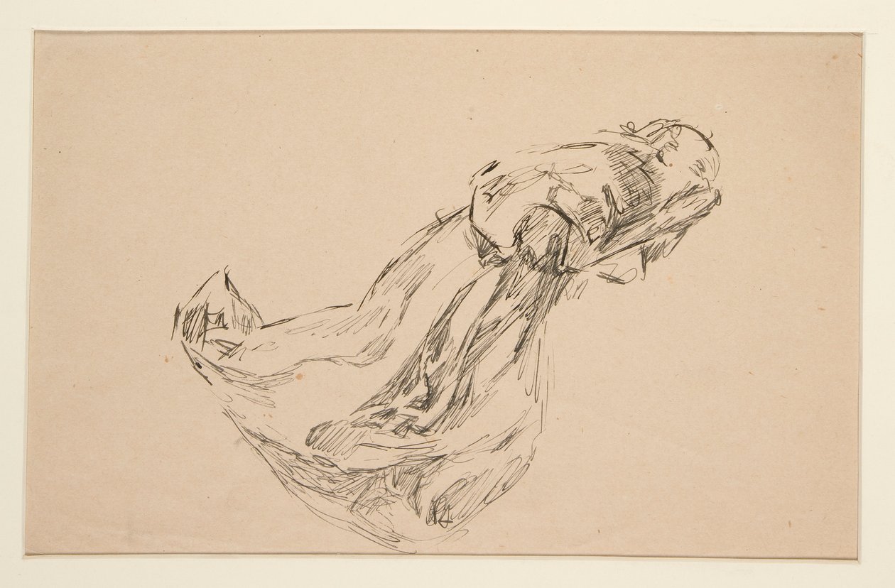 Studie af en engel (til farvet glas? til et loft?) af Edwin Austin Abbey