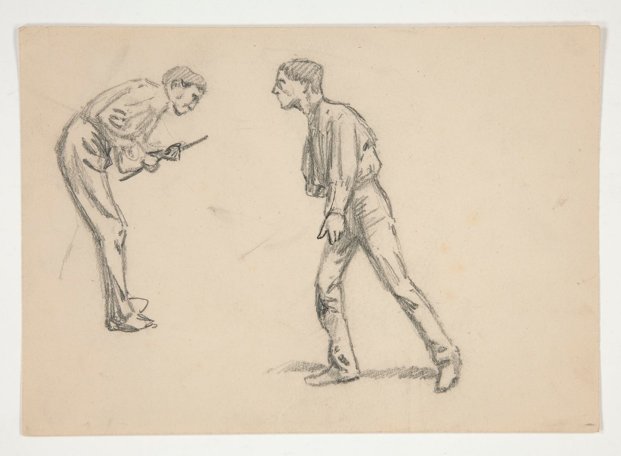 Studie af to mænd af Edwin Austin Abbey