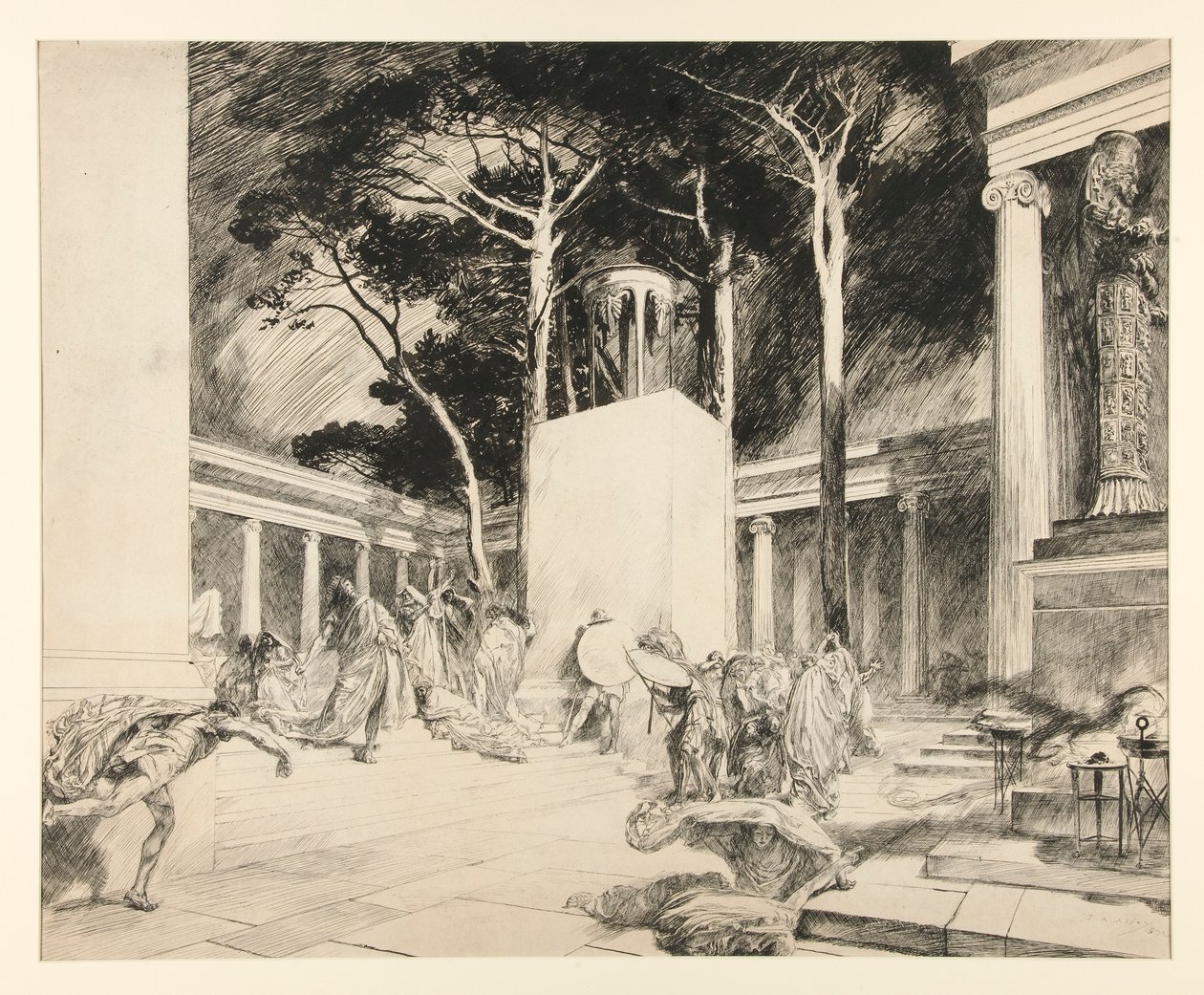 Oraklet trodsede, akt III, Scene II, Vinteren af Edwin Austin Abbey