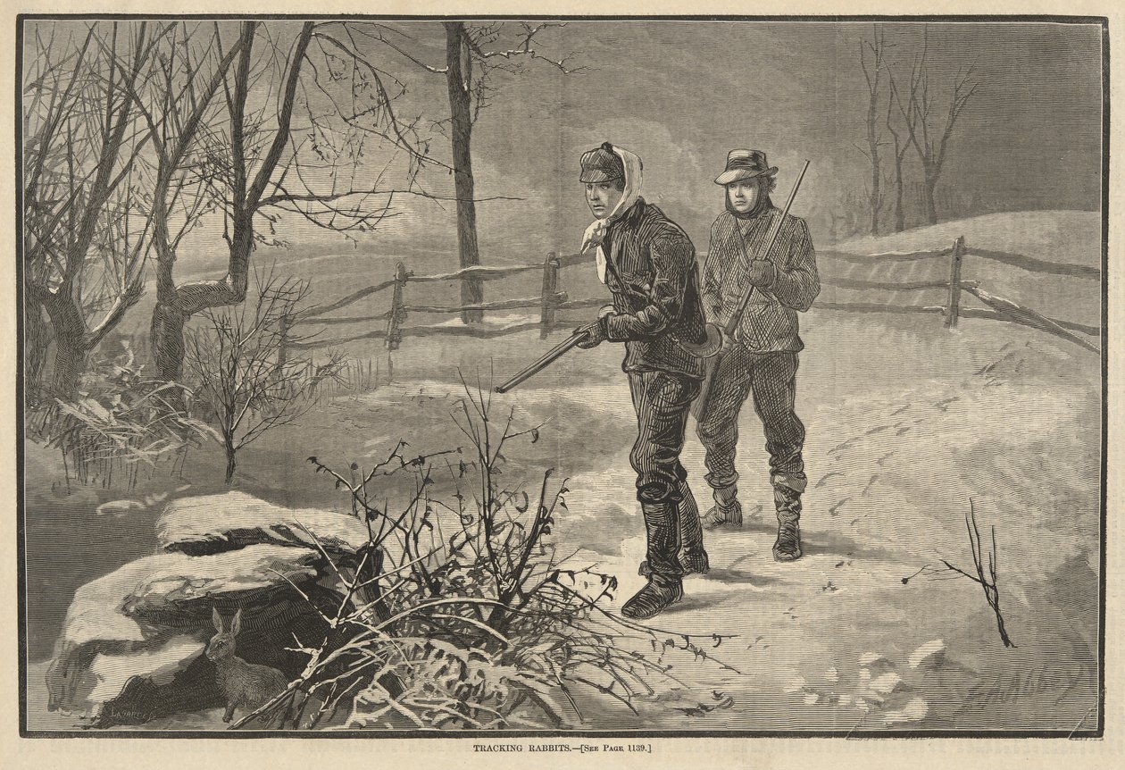 Sporing af kaniner af Edwin Austin Abbey