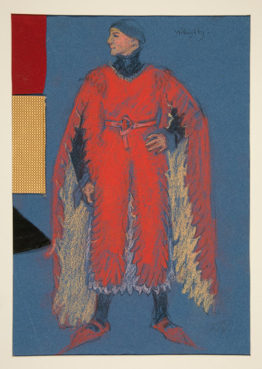 Willoughby, kostumeskitse til Henry Irving af Edwin Austin Abbey