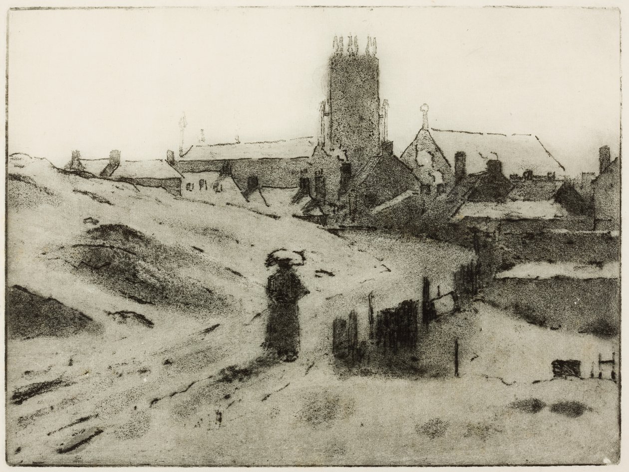 Black Country Church (radering) af Edwin Butler Bayliss