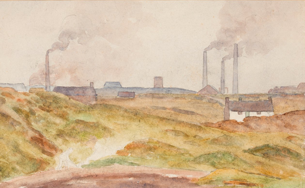 Cottage by the Heaps (akvarel på papir) af Edwin Butler Bayliss