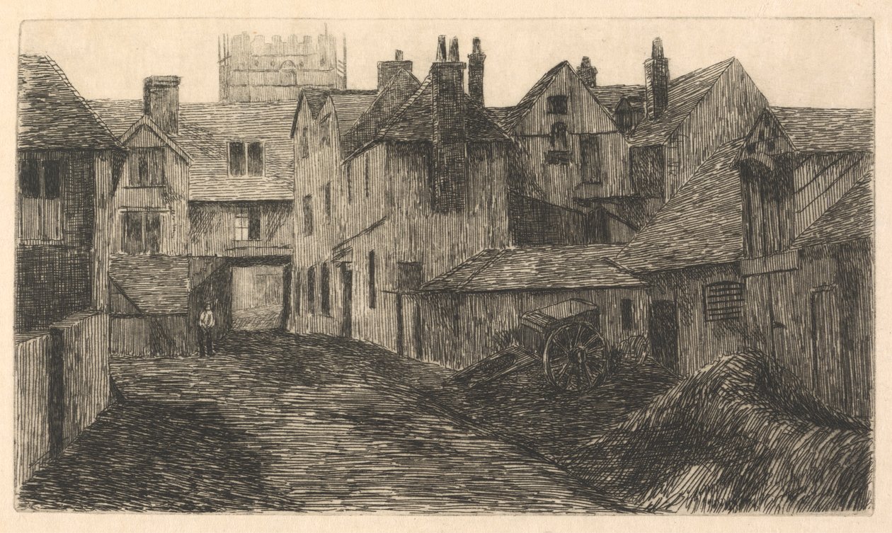 Bell Inn, Edmonton, set bagfra - ydre forstad - nord af Edwin Edwards